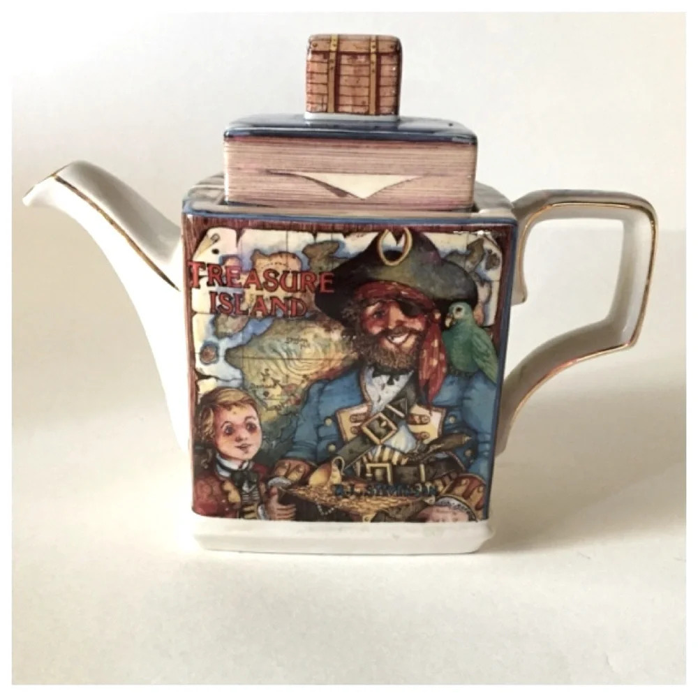 JAMES SADLER Ceramic Treasure Island Teapot Made In England Vintage